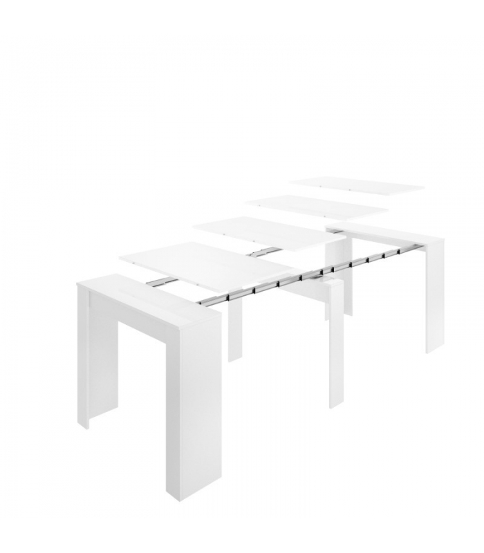 Mesa consola extensible blanca