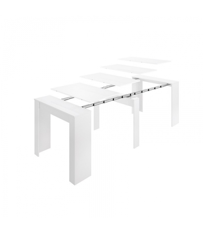 Mesa consola extensible blanca