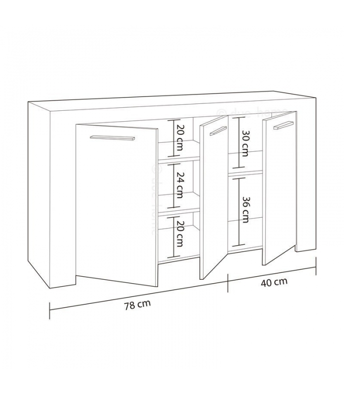 Mueble Aparador Blanco Ambit