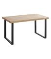 Mesa Comedor Fija Natural Roble Nordish y Negro 140cm|SAYEZ|