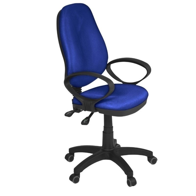 Silla de oficina y escritorio Támesis color azul, cómoda, ergonómica y barata. Sayez