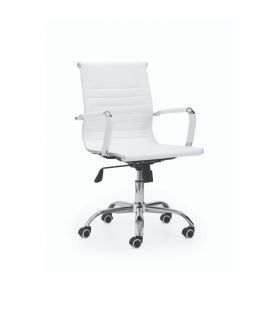 Silla de oficina y escritorio Lusy blanca, barata, cómoda y elegante |Sayez|