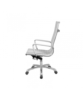 Silla de oficina Boss cómoda y elegante barata color blanco lateral silla. Sayez
