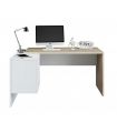 Mesa escritorio con cajonera y estante Blanco y Roble Canadian |SAYEZ|