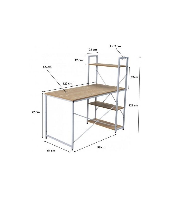 Mesa Escritorio con Estanteria Dobby, pictograma|SAYEZ|