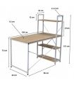 Mesa Escritorio con Estanteria Dobby, pictograma|SAYEZ|