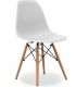Conjunto Mesa Ness Natural y 4 sillas Tower Blancas |SAYEZ|