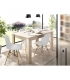 Conjunto Mesa Ness Natural y 4 sillas Tower Blancas