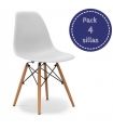 Conjunto Mesa Kendra Cemento y 4 sillas Tower |SAYEZ|