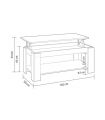Mesa Centro Elevable Blanca Ambit, pictograma |SAYEZ|