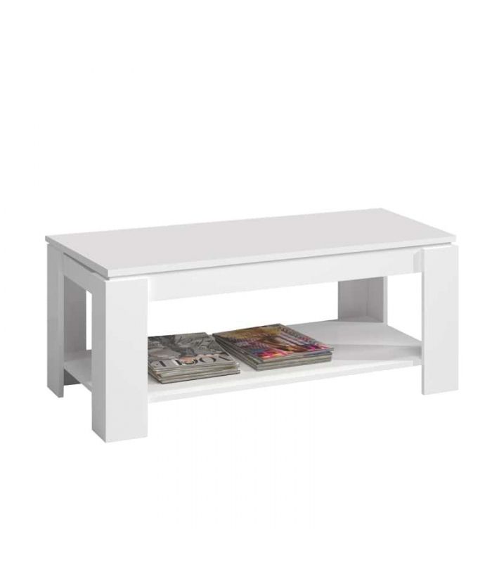 Mesa Centro Elevable Blanca Ambit |SAYEZ|