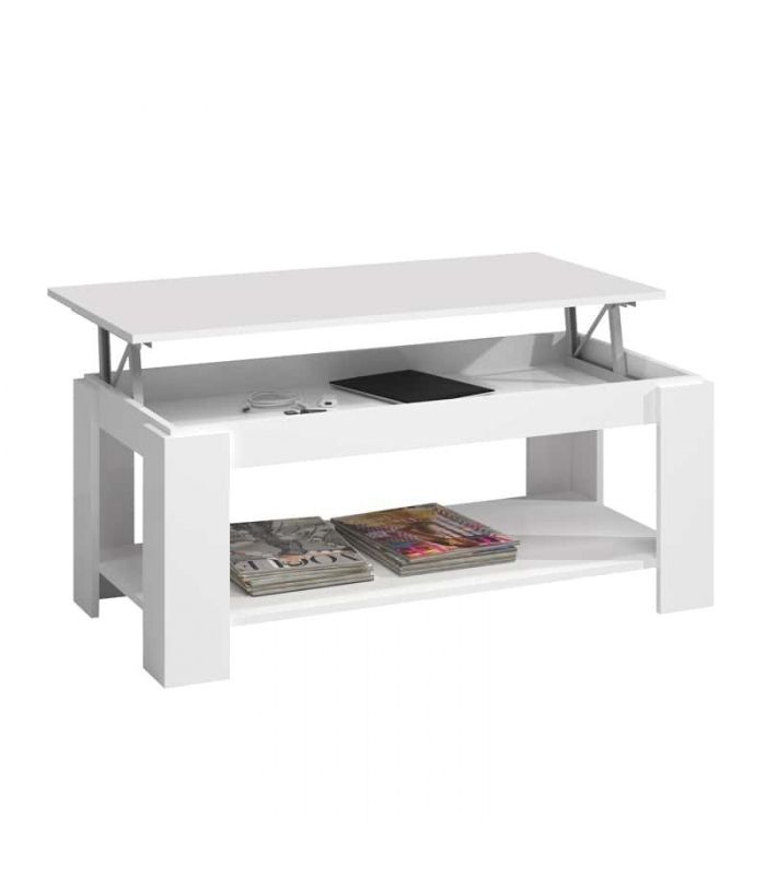 Mesa Centro Elevable Blanca Ambit |SAYEZ|