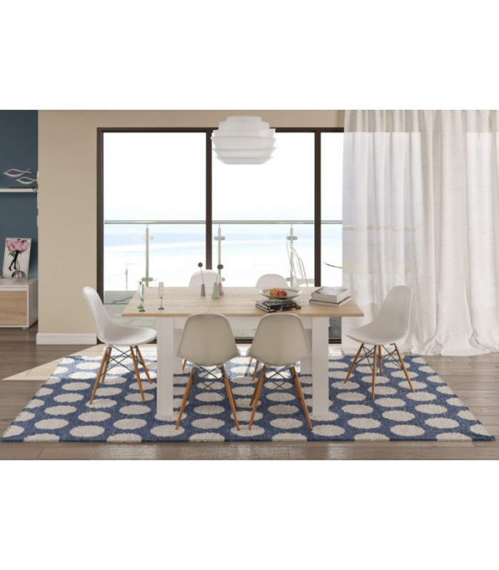 Conjunto Mesa Kendra Mediterraneo y 4 sillas Tower