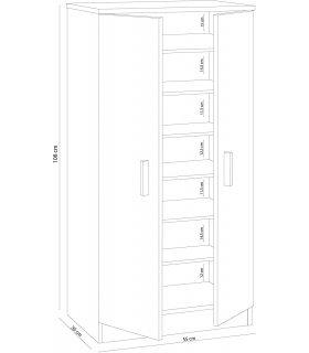 Zapatero Blanco dos Puertas Basic, pictograma |SAYEZ|