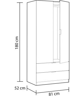 Armario 2 Puertas 2 Cajones Mediterráneo, pictograma|SAYEZ|