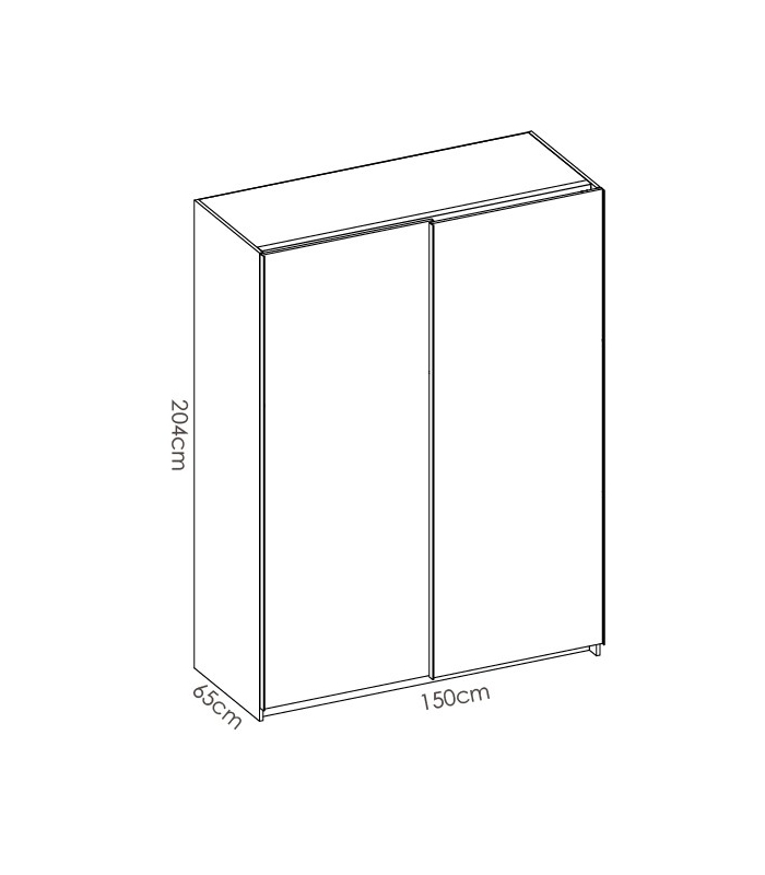 Armario puertas correderas 150 cm