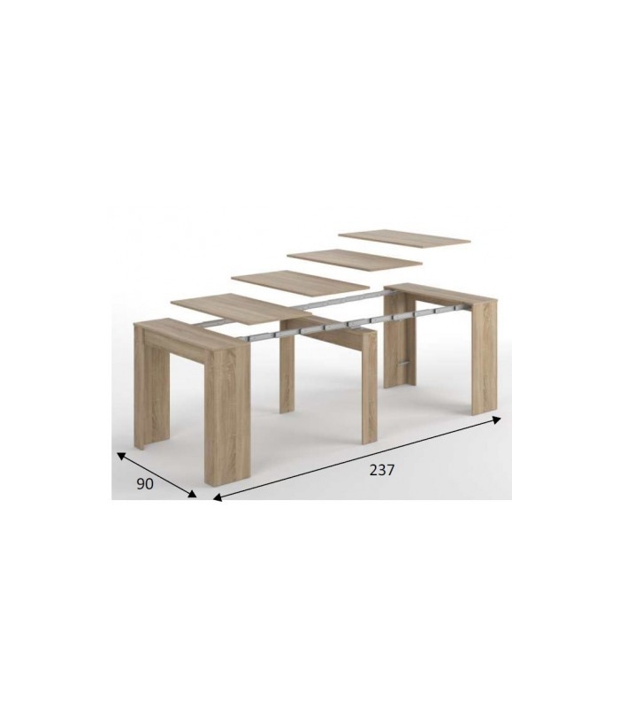 Mesa comedor extensible consola Cemento