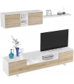 Mueble de salón Belus Blanco y Roble Canadian