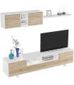 Mueble de salón Belus Blanco y Roble Canadian |SAYEZ|