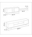 Mueble de salón Belus Blanco y Roble Canadian, pictograma |SAYEZ|