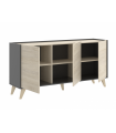 Mueble Aparador Grafito y Natural