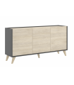 Mueble Aparador Grafito y Natural