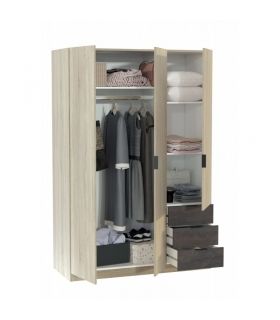 Armario 3 Puertas con 3 Cajones Oxido |SAYEZ|