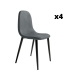 Pack 4 Sillas Oporto color plomo para salón y comedor, silla cómoda y barata. Sayez