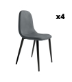 Pack 4 Sillas Oporto color plomo para salón y comedor, silla cómoda y barata. Sayez