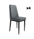 Pack 4 Sillas Oslo color plomo para salón y comedor, silla cómoda y barata. Sayez