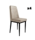 Pack 4 Sillas Oslo color beige para salón y comedor, silla cómoda y barata. Sayez