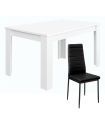 Conjunto Mesa Extensible Kendra y 6 sillas Emi