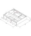 Estructura Cama 4 cajones Blanca, pictograma |SAYEZ|