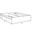 Estructura Cama 4 cajones Blanca, pictograma |SAYEZ|