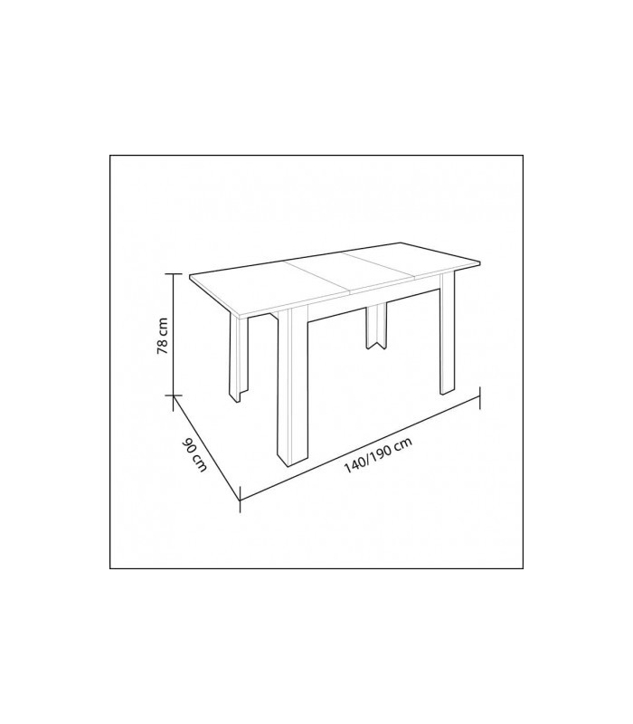 Mesa comedor extensible Kendra Blanca