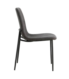 Pack 4 sillas tela color antracita y patas negras