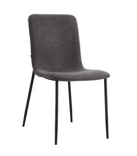 Pack 4 sillas tela color antracita y patas negras