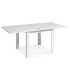 Mesa comedor cuadrada 90x90 extensible abierta blanco polar, mesa robusta, barata, de melamina. Sayez