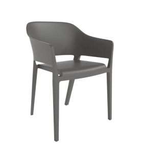 Pack 4 sillas exterior Valeta en color grafito con respaldo envolvente