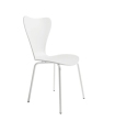 Pack 4 Sillas Berna para salón o comedor en color blanco con estructura metálica blanco