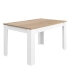 Mesa comedor Kendra Blanco Artik y Roble Canadian140 cm extensible a 190 cm