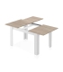 Mesa comedor Kendra Blanco Artik y Roble Canadian 140 cm extensible a 190 cm