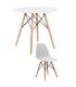 Pack Mesa Redonda 80 cm Blanca y Sillas Tower Blancas 46 cm