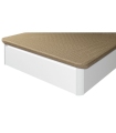 Canapé y Colchón Neo Plus Muelles 150x190 Blanco, canapé blanco, tapa 3D, colchón visco, almohada y protector colchón