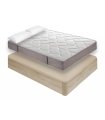 Pack Neo Plus Muelles 135x190 Cambrian, canapé alta capacidad blanco, tapa 3D, colchón visco, almohada y protector colchón