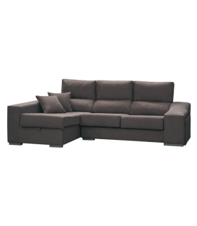 sofá chaiselongue gris oscuro barato oferta