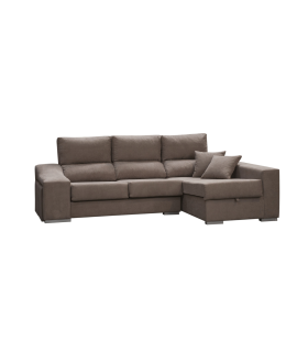 sofá chaiselongue marron barato